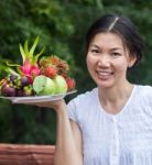 Fruit Tray Stock Photo