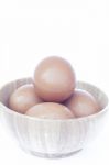 Eggs Isolated On White Background Stock Photo