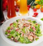 Fresh Caesar Salad Stock Photo