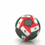 Maxico Soccer Ball Isolated White Background Stock Photo