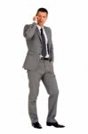 Businessman With Phone Stock Photo