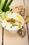 Arab Middle East Goat Yogurt And Cucumber Salad Stock Photo