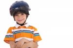 Kid With Head Cap Stock Photo