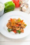 Chinese Beef And Vegetables Stock Photo