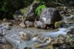 Tiny Rapids At The Val Vertova Torrent Lombardy Near Bergamo In Stock Photo