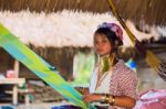 Karen Tribal Girl From Padaung Long Neck Hill Tribe Village Stock Photo