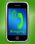 Ringing Icon On Mobile Phone Stock Photo