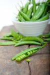 Hearthy Fresh Green Peas Stock Photo