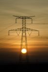 High Voltage Pylon Stock Photo