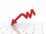 Decreasing Arrow Graph Stock Photo