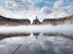 Miroir D'eau At Place De La Bourse In Bordeaux Stock Photo