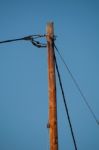 Telephone Pole And Wires Stock Photo