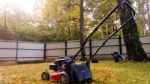 Fall Leaves And Yard Work Stock Photo