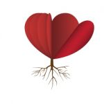 Heart Love Root Flat Icon  Illustration Stock Photo