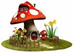 Fairy Mushroom House Stock Photo