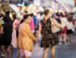 Blurred People In The Street Stock Photo