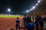 The Soccer Fans In The 700th Anniversary Stadium Stock Photo