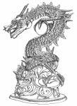 Chinese Style Dragon Statue Line Stock Photo