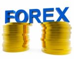 Foreign Exchange Means Forex Trading And Currency Stock Photo