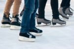 People Skating Stock Photo