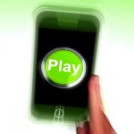 Play Mobile Shows Internet Recreation And Entertainment Stock Photo