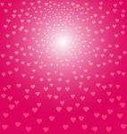 Abstract Pink Hearts Background Stock Photo