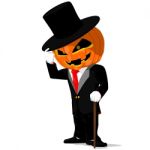 Pumpkin In Black Tuxedo Stock Photo