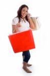 Happy Girl With Shopping Bags Stock Photo