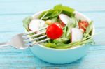 Salad Closeup Tomato Stock Photo