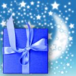 Blue Gift Box Stock Photo