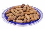 Peanuts On White Stock Photo