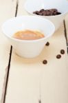 Espresso Cofee And Beans Stock Photo