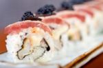 Fresh Sushi Choice Combination Assortment Selection Stock Photo