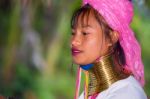 Karen Tribal Girl From Padaung Long Neck Hill Tribe Village Stock Photo