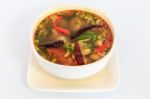 Hot Spicy And Sour Thai Cuisine Soup Stock Photo