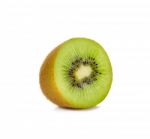 Slice Kiwi Fruit Isolated On A White Background Stock Photo