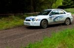 J. Connors Driving Subaru Impreza Stock Photo