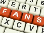 Fans Keys Show Follower Or Internet Friend Stock Photo