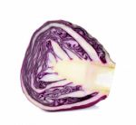 Red Cabbage Isolated On The White Stock Photo