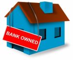 Bank Owned Sign On House Stock Photo