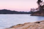 Lake Wivenhoe In Queensland During The Day Stock Photo