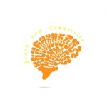 Creative Brain Abstract Icon Design Template Stock Photo