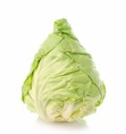 Cabbage Isolated On White Background Stock Photo