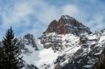 Red Mountain Near Cortina D'ampezzo Stock Photo