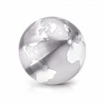 Stainless Globe 3d Illustration North And South America Map Stock Photo