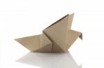 Origami Bird By Recycle Papercraft Stock Photo