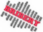 3d Imagen Bribery Concept Word Cloud Background Stock Photo