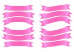 Ribbon Banner Pink Stock Photo