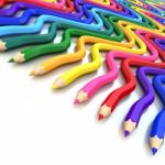 Abstract Colour Pencil Stock Photo