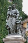 Mother's Love Statue At The Donndorf Fountain In Weimar Stock Photo